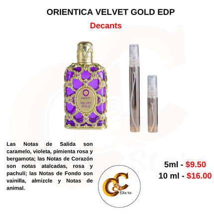 Decants -ORIENTICA VELVET GOLD EDP