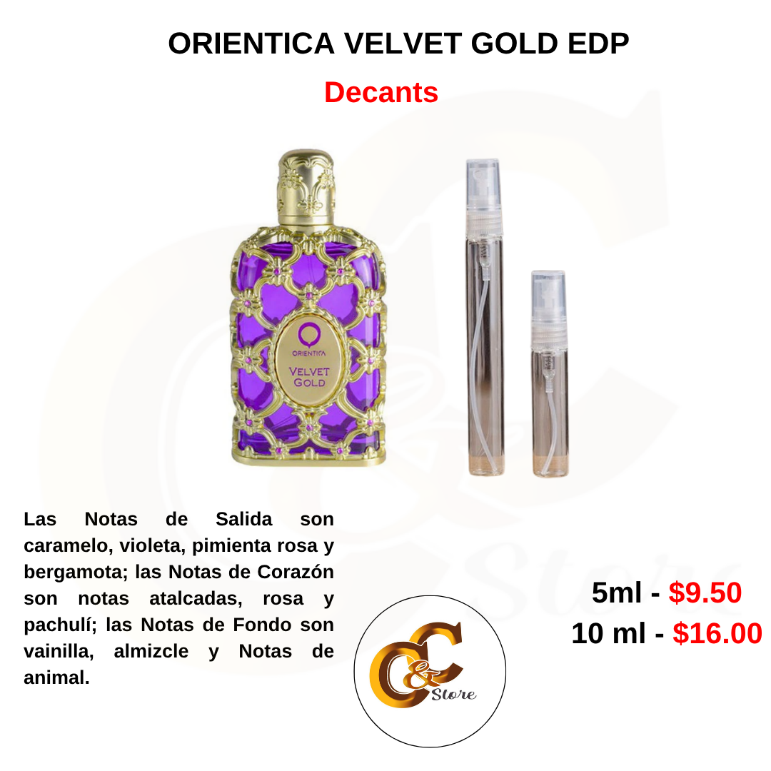 Decants -ORIENTICA VELVET GOLD EDP