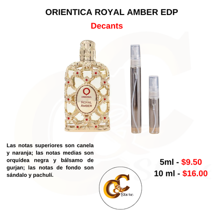 Decants -ORIENTICA ROYAL AMBER EDP