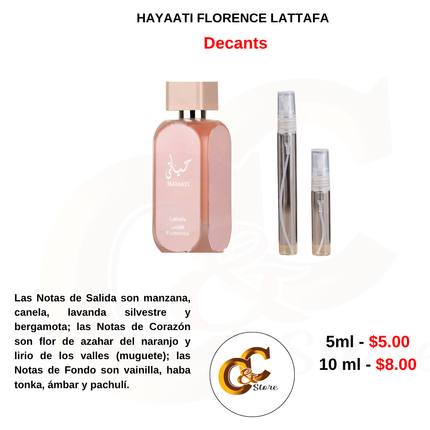 Decants -HAYAATI FLORENCE LATTAFA