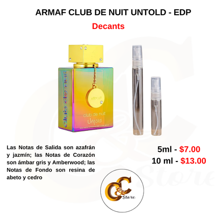 Decants -ARMAF CLUB DE NUIT UNTOLD - EDP