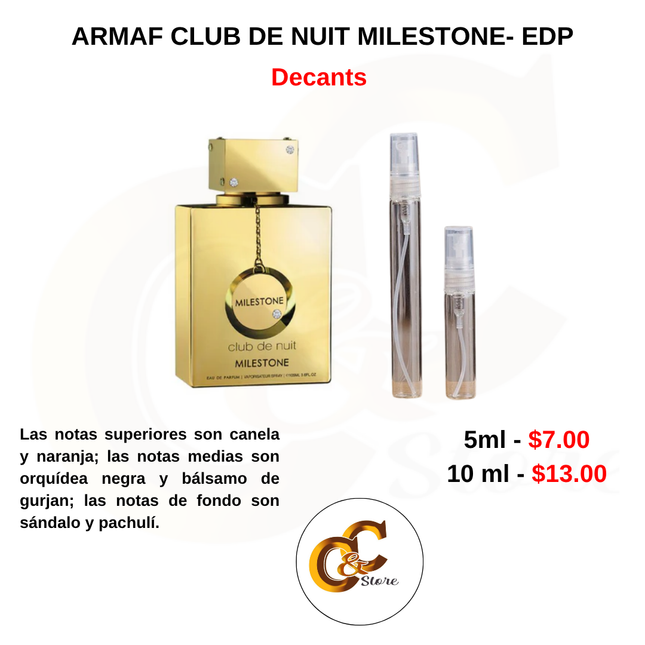 Decants -ARMAF CLUB DE NUIT MILESTONE- EDP