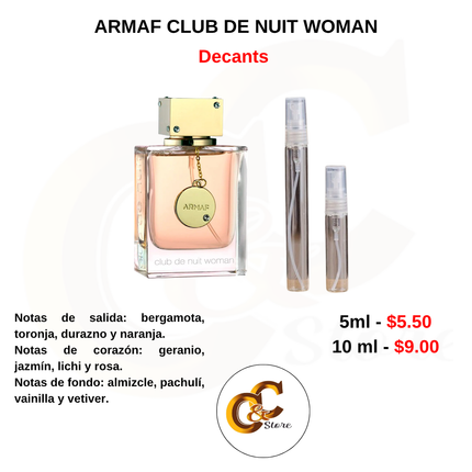 Decants -ARMAF CLUB DE NUIT WOMAN