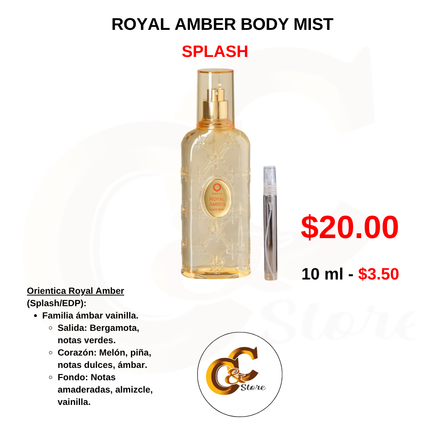 Decants -ROYAL AMBER BODY MIST
