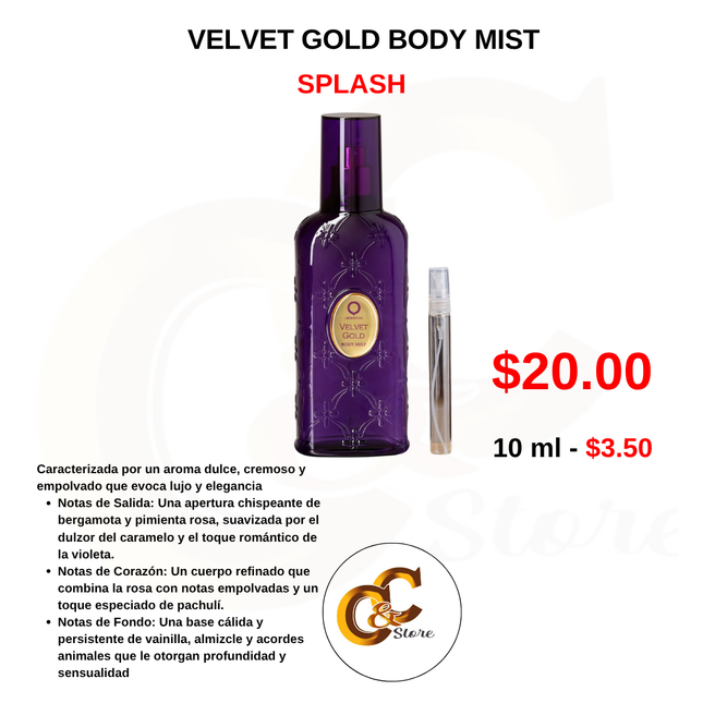 Decants -VELVET GOLD BODY MIST
