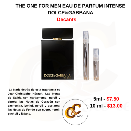 Decants - THE ONE FOR MEN EAU DE PARFUM INTENSE DOLCE&GABBANA
