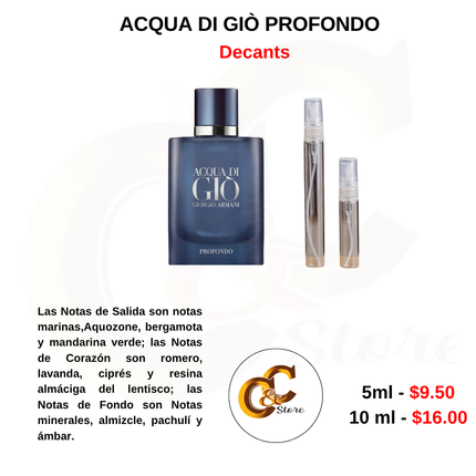 Decants - ACQUA DI GIÒ PROFONDO