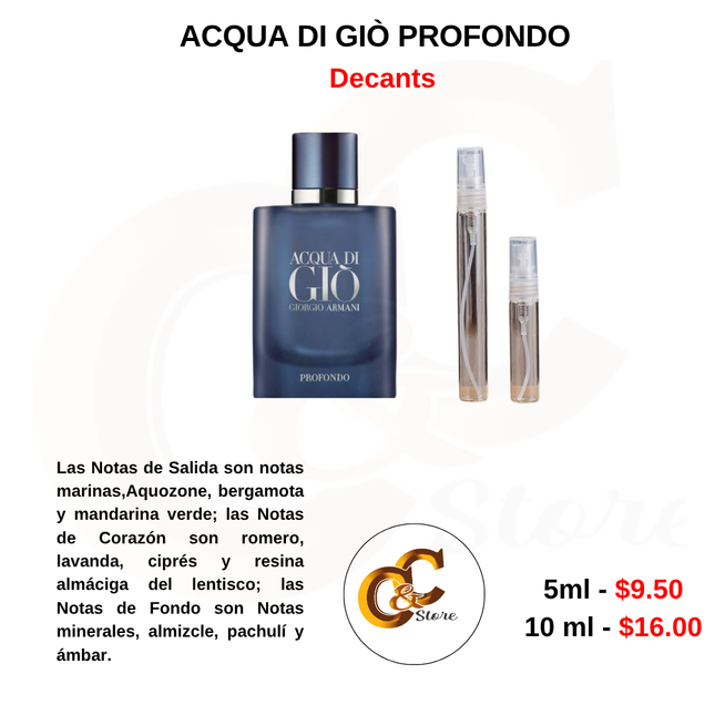 Decants - ACQUA DI GIÒ PROFONDO