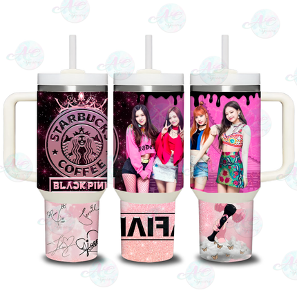 TERMO 40 OZ - Blakc-Pink